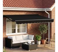 vidaXL Cornice per Tenda Manuale con LED Nero e antracite 3 x 2,5 m