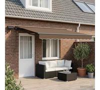 Cornice per Tenda Manuale con LED Tortora 4,5 × 3,5 m