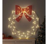 vidaXL Corona con 80 LED Bianco caldo 92 x 92 x 9,5 cm Acrilico