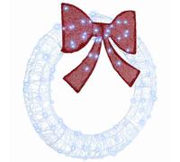 vidaXL Corona con 80 LED Bianco freddo 92 x 9,5 x 92 cm Acrilico