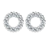 vidaXL Corone di Palline di Natale 2 PCS Argento 33 x 33 x 7 cm, Ghirlanda per Soggiorno, Rotonda, Design Moderna, Leggera e Resistente, Decori per Le Feste, Interni ed Esterni