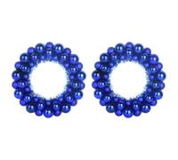 vidaXL Corone di Palline di Natale 2 PCS Blu 33 x 33 x 7 cm, Ghirlanda per Soggiorno, Rotonda, Design Moderna, Leggera e Resistente, Decori per Le Feste, Interni ed Esterni