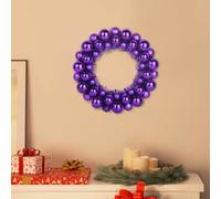 vidaXL Corone di Palline di Natale 2 PCS Lillà 33 x 33 x 7 cm, Ghirlanda per Soggiorno, Rotonda, Design Moderna, Leggera e Resistente, Decori per Le Feste, Interni ed Esterni