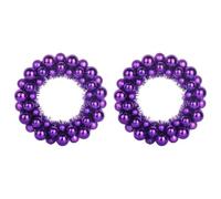 vidaXL Corone di Palline di Natale 2 PCS Lillà 33 x 33 x 7 cm, Ghirlanda per Soggiorno, Rotonda, Design Moderna, Leggera e Resistente, Decori per Le Feste, Interni ed Esterni