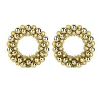 vidaXL Corone di Palline di Natale 2 PCS Oro 33 x 33 x 7 cm, Ghirlanda per Soggiorno, Rotonda, Design Moderna, Leggera e Resistente, Decori per Le Feste, Interni ed Esterni
