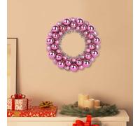 vidaXL Corone di Palline di Natale 2 PCS Rosa 33 x 33 x 7 cm, Ghirlanda per Soggiorno, Rotonda, Design Moderna, Leggera e Resistente, Decori per Le Feste, Interni ed Esterni