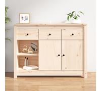 vidaXL Credenza 100x35x74 cm in Legno Massello di Pino