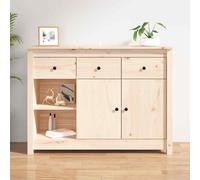 vidaXL Credenza 100x35x74 cm in Legno Massello di Pino