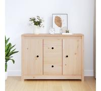 vidaXL Credenza 100x35x74 cm in Legno Massello di Pino