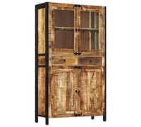 vidaXL Credenza 100x40x175 cm in Legno Grezzo Massello di Mango
