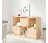 vidaXL Credenza 110,5x35x80 cm in Legno Massello di Pino