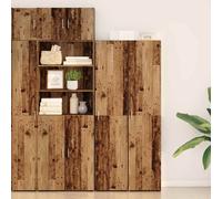 vidaXL Credenza 2 pcs Legno vecchio 40 x 42,5 x 185 cm