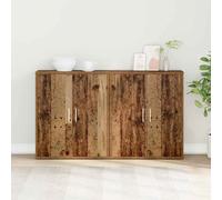 vidaXL Credenza 2 pcs Legno vecchio 60 x 31 x 70 cm Legno multistrato