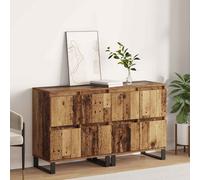 vidaXL Credenza 2 pcs Legno vecchio 60 x 35 x 70 cm