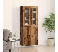 vidaXL Credenza 2 pcs Legno vecchio 69,5 x 34 x 180 cm