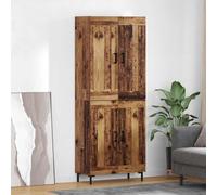 vidaXL Credenza 2 pcs Legno vecchio Legno multistrato