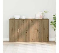 vidaXL Credenza 2 pcs rovere artigianale 60 x 31 x 70 cm