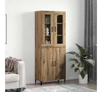vidaXL Credenza 2 pcs rovere artigianale 69,5 x 34 x 180 cm