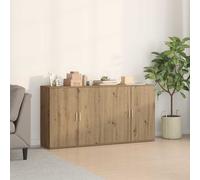 vidaXL Credenza 2 pcs Rovere artigianale 79 x 38 x 80 cm
