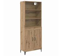 vidaXL Credenza 2 PCS Rovere Artigianale Legno Multistrato, Mobile Laterale Rettangolare, Storage per Soggiorno, salvaspazio, arredo Elegante per casa, unità con Porta a Filo