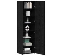 vidaXL Highboard Rovere Nero 50x42.5x185 cm Legno Ingegnerizzato