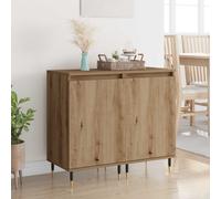 vidaXL Credenza 2 pz Rovere artigianale 40 x 35 x 70 cm