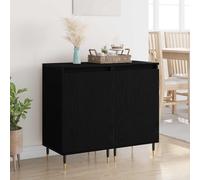 vidaXL Credenza 2 pz Rovere Nero 40 x 35 x 70 cm