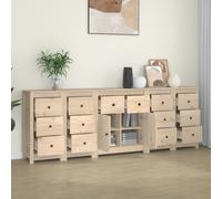 vidaXL Credenza 230x35x80 cm in Legno Massello di Pino