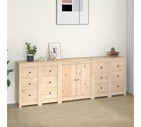 vidaXL Credenza 230x35x80 cm in Legno Massello di Pino