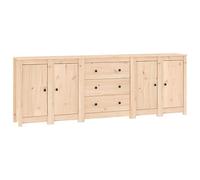 vidaXL Credenza 230x35x80 cm in Legno Massello di Pino