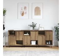 vidaXL Credenza 3 pcs Rovere artigianale 60 x 35 x 70 cm