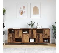 vidaXL Credenza 3 pz Legno vecchio 60 x 35 x 70 cm