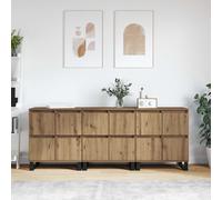 vidaXL Credenza 3 pz Rovere artigianale 60 x 35 x 70 cm