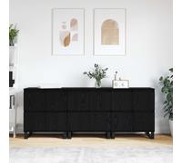 vidaXL Credenza 3 pz Rovere Nero 60 x 35 x 70 cm