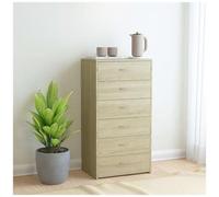 VIDAXL - Credenza 6 Cassetti Rovere Sonoma 50x34x96cm Legno Multistrato