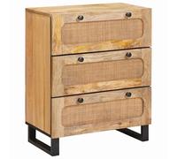 vidaXL Credenza 60 x 33 x 75 cm Legno di mango massello Marrone