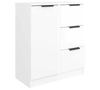 vidaXL Credenza 60x30x70 cm in Legno Multistrato Bianco Lucido
