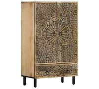 vidaXL Credenza 60x33x110 cm in Legno Massello di Mango, credenza in Legno, credenza Alta, armadietto portaoggetti, credenza portaoggetti