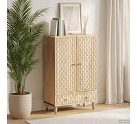 vidaXL Credenza 60x33x110 cm in Legno Massello di Mango