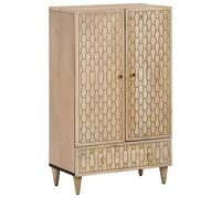 vidaXL Credenza 60x33x110 cm in Legno Massello di Mango