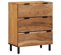 vidaXL Credenza 60x33x75 cm in Legno Massello di Acacia, credenza in Legno, armadietto Laterale, Armadio di stoccaggio, armadietto in Legno