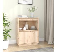 vidaXL Credenza 60x34x75 cm in Legno Massello di Pino