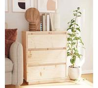vidaXL Credenza 60x34x75 cm in Legno Massello di Pino