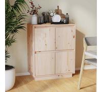 vidaXL Credenza 60x34x75 cm in Legno Massello di Pino