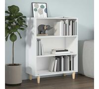 vidaXL Credenza 69,5x32,5x90 cm Bianco Lucido in Legno Multistrato