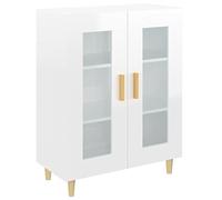 vidaXL Credenza 69,5x34x90 cm in Legno Multistrato Bianco Lucido