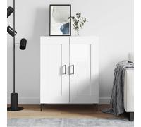vidaXL Credenza 69,5x34x90 cm in Legno Multistrato Bianco Lucido