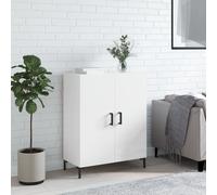 vidaXL Credenza 69,5x34x90 cm in Legno Multistrato Bianco Lucido