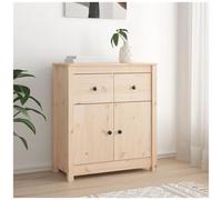 AX Mobiletto 70x35x80cm Marrone Rustico Soggiorno Legno Non Trattato News 813749