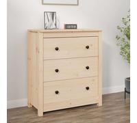 vidaXL Credenza 70x35x80 cm in Legno Massello di Pino